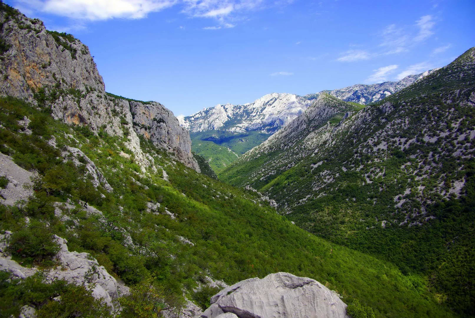 Mountain landscape of Paklenica beneath Velebit